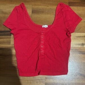 Garage button up baby tee size xs